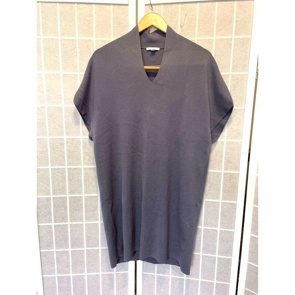 COS Dusty Blue Cocoon Shift Dress S Minimalist Scandinavian Modern Quiet Luxury